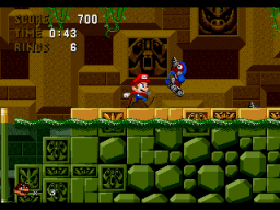 Mario in Sonic 1 (Somari) Screenthot 2